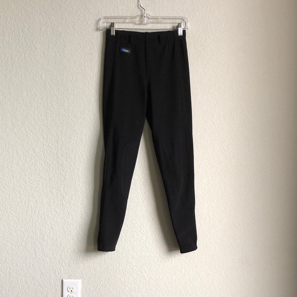 Irideon Knee Patch Ribbed Leggings Riding Horseback Black Medium